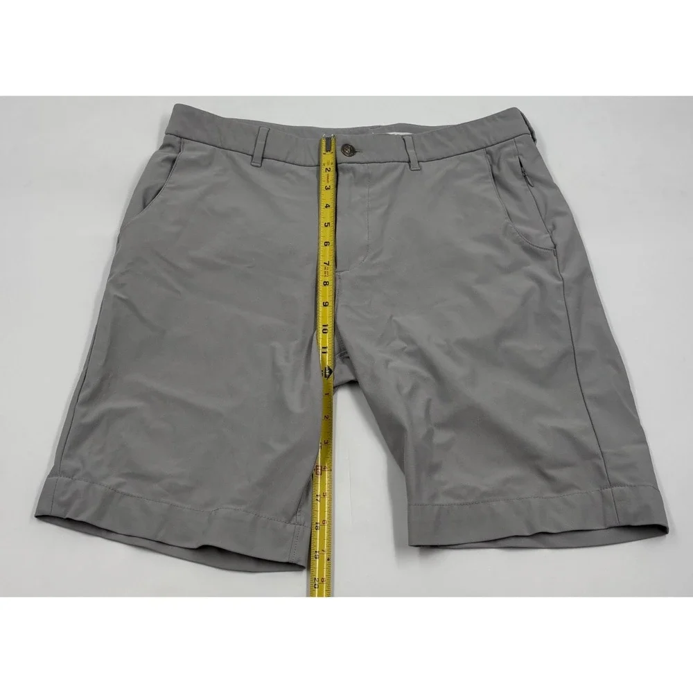 Johnnie-O Prep-Formance Men's 34 Gray Performance Flat Front Polyester Shorts